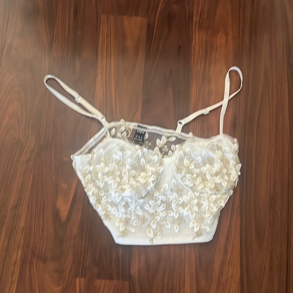 shein floral white top